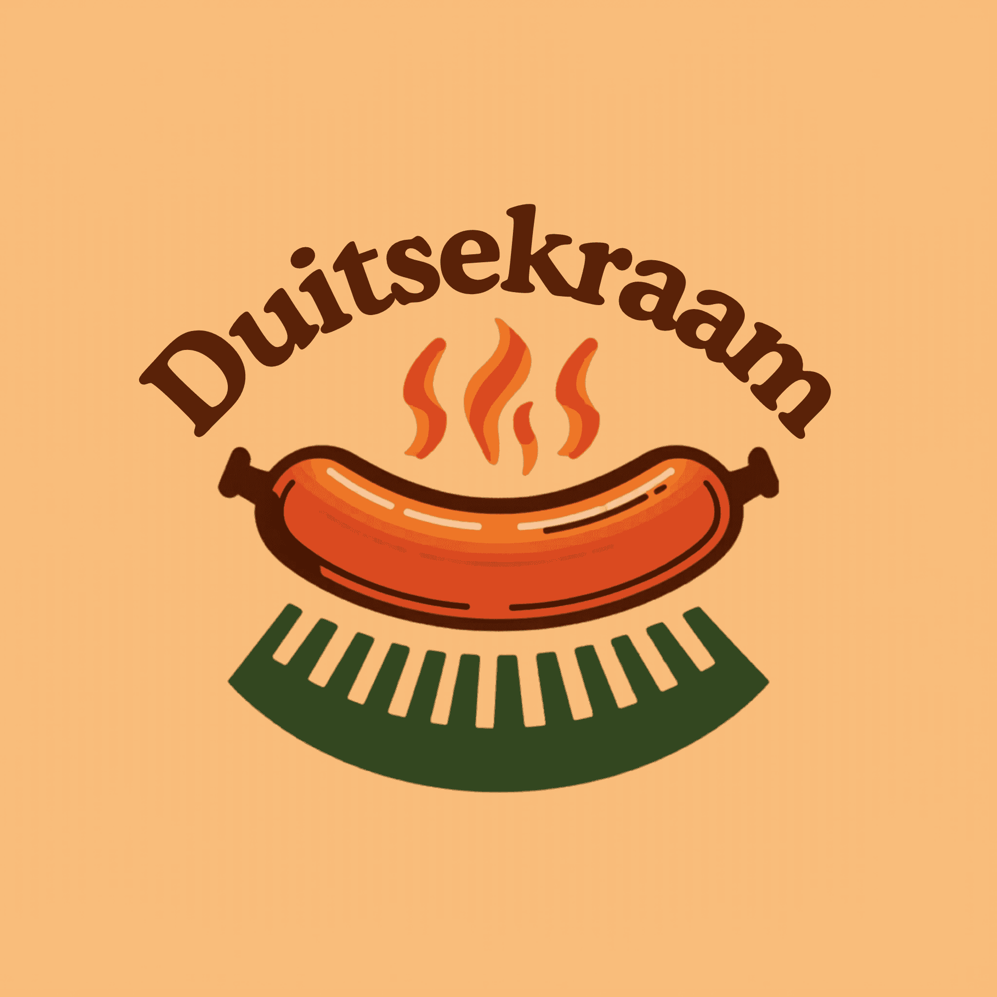 Modern Bratwurst Logo with Blackletter Typeface